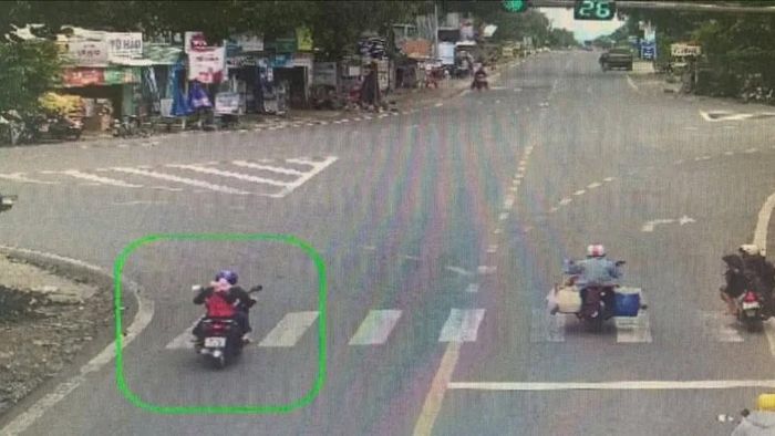 Camera ghi lại hình ảnh điều khiển xe chạy không đúng làn đường quy định tại ngã tư quốc lộ 25 và quốc lộ 19 C. Ảnh: H.S