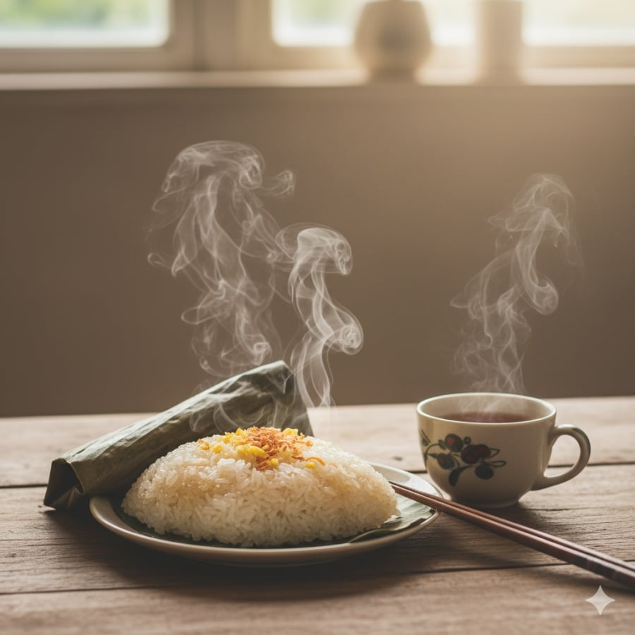 Xôi – món ăn sáng quen thuộc mang đậm hương vị Việt.