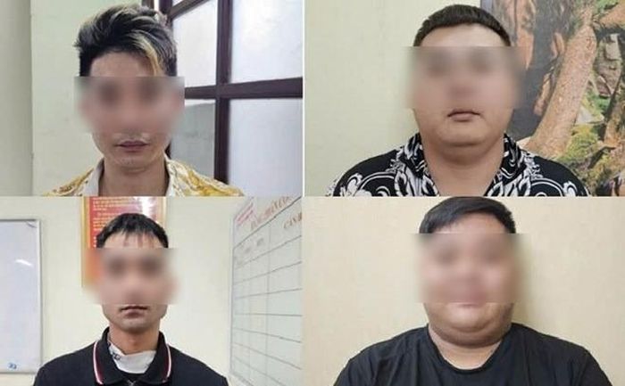 Các đối tượng bị tạm giữ để điều tra về hành vi mô giới mại dâm. (Ảnh: Công an Quảng Ninh)