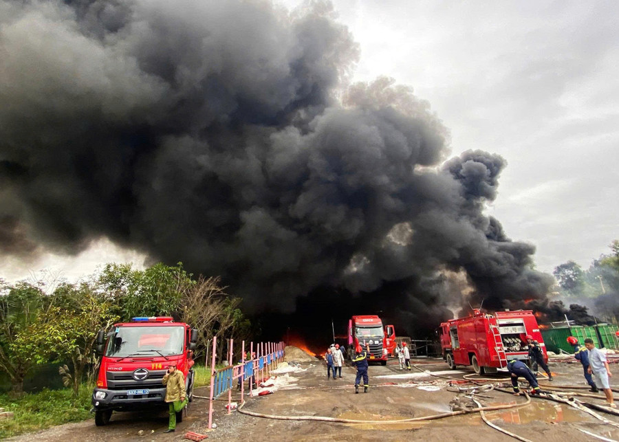 Hiện trường vụ cháy. 