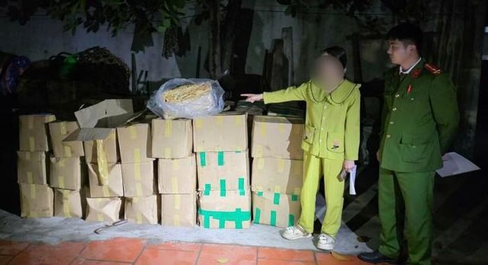 Lực lượng Công an phát hiện gần 2 tấn lòng lợn đã qua sơ chế không rõ nguồn gốc, xuất xứ.