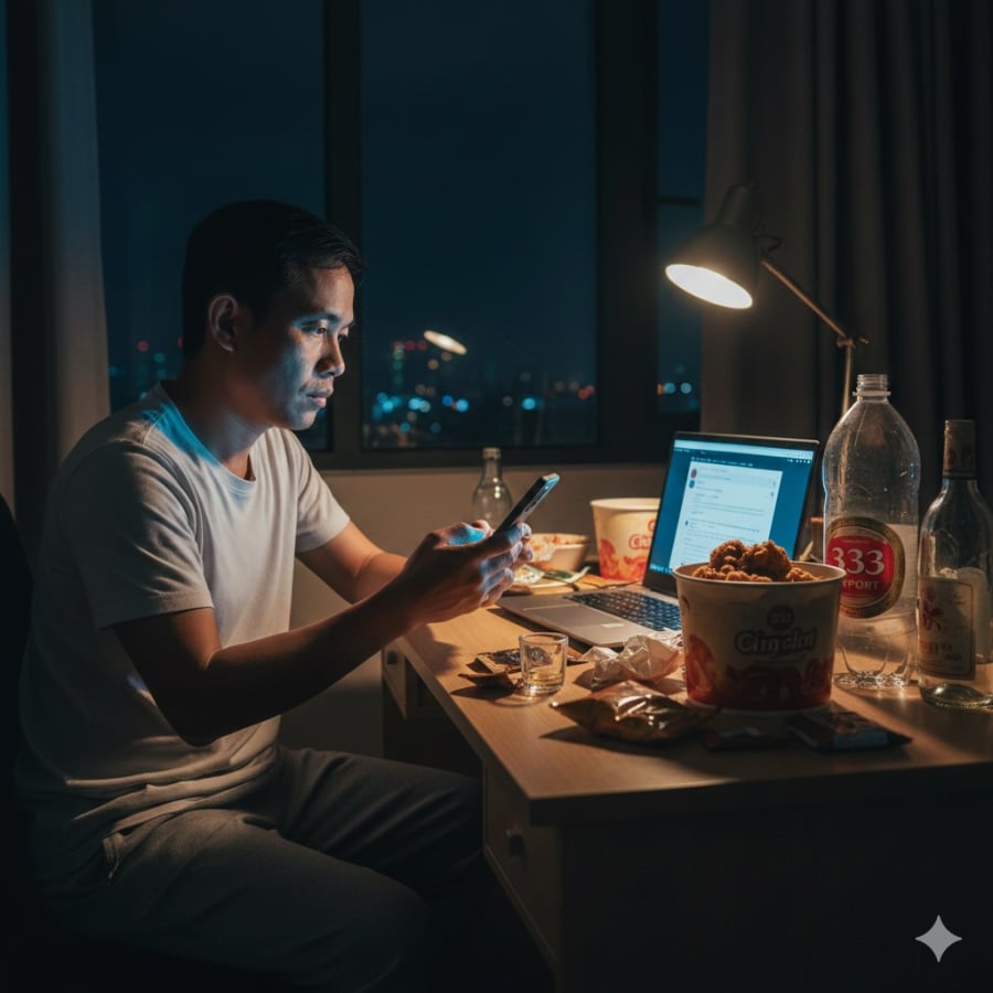 Thức khuya, ăn uống nhiều dầu mỡ và sử dụng rượu bia trong mùa đông là những thói quen phổ biến nhưng có thể gây hại gan nếu kéo dài.